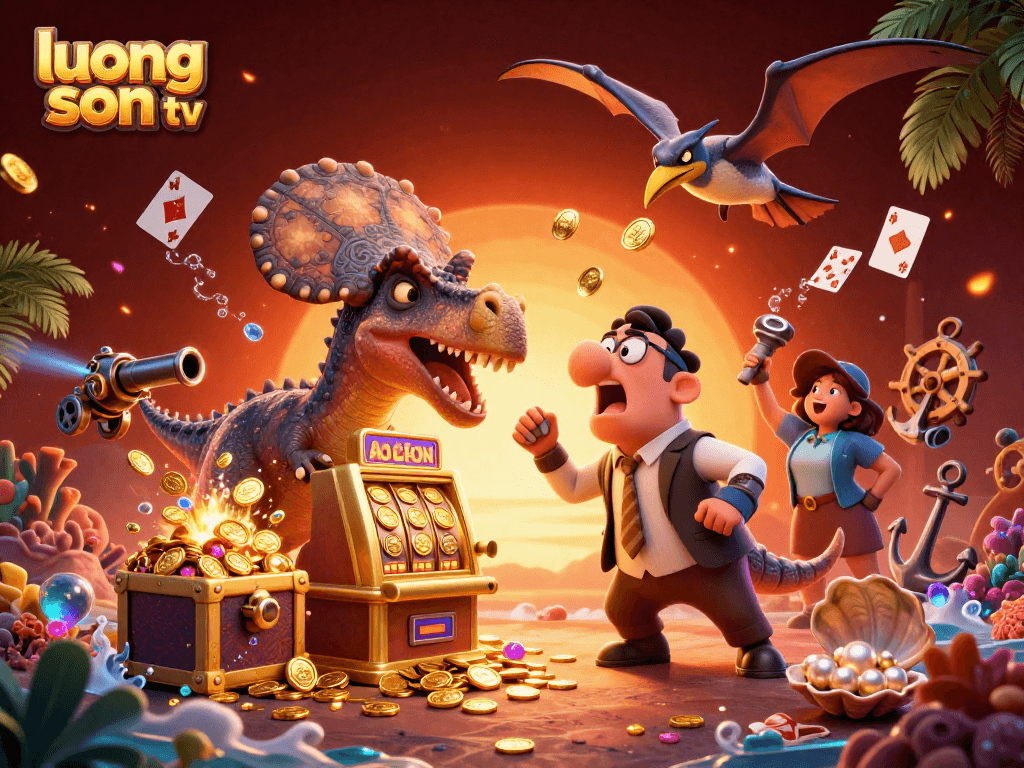 Catch exciting jackpots with luong son tv while pachycephalosaurus and friends create a thrilling casino scene.