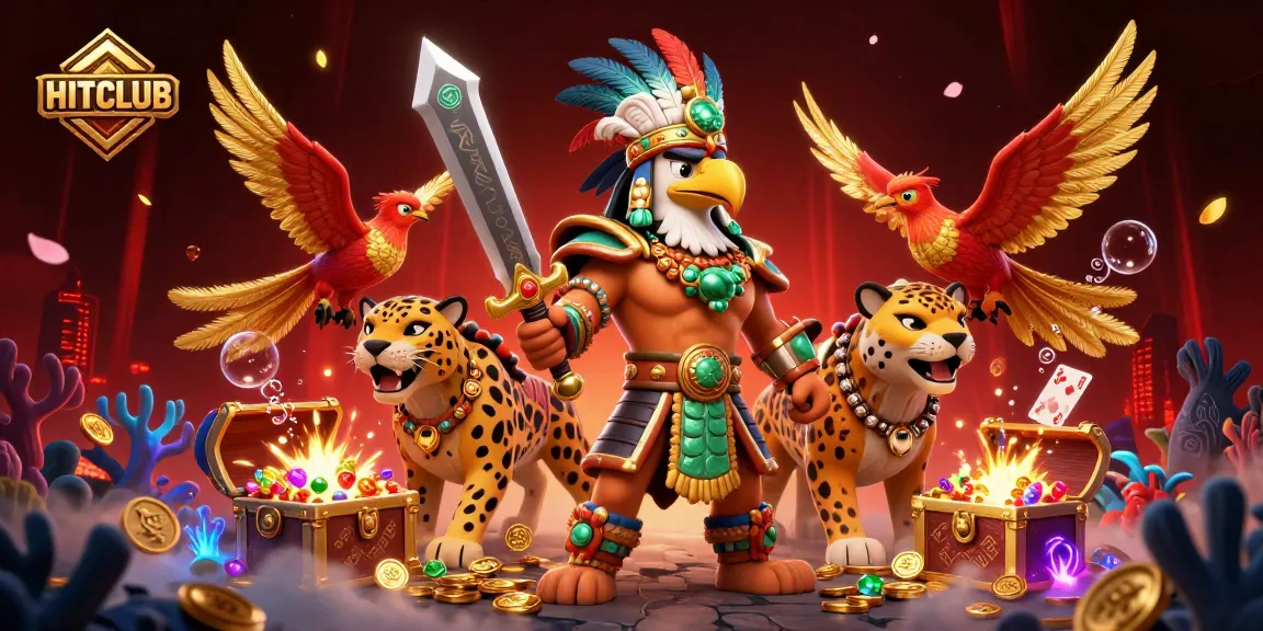 Experience the thrill with HITCLUB's vibrant casino adventure in this dynamic 3D illustration.