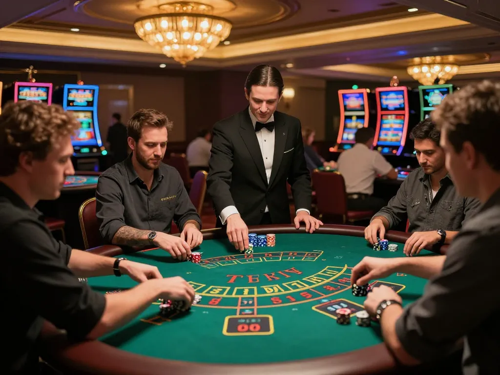 Players enjoying blackjack at lc88 with vibrant atmosphere and engaging gameplay
