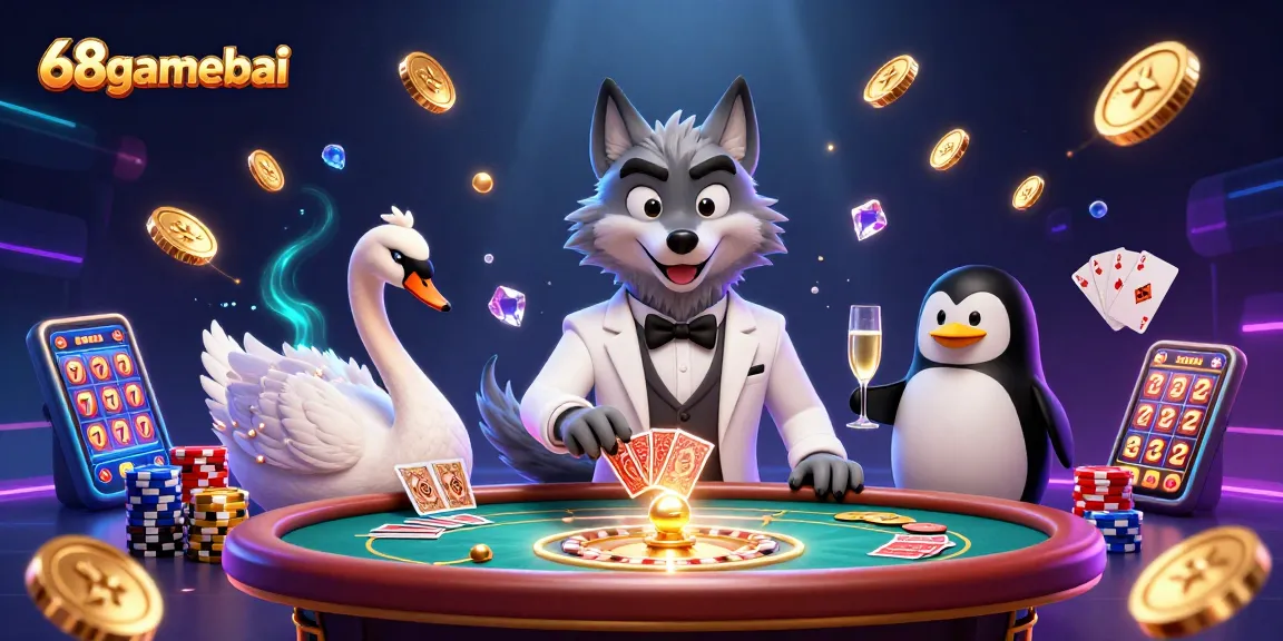 Experience thrilling wins with 68gamebai at a vibrant casino table scene.