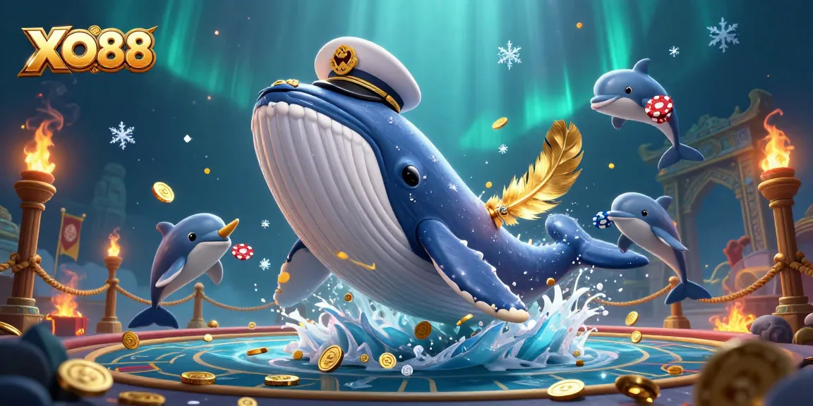 Experience the dynamic world of XO88 with a colorful casino adventure featuring playful sea creatures and treasure.