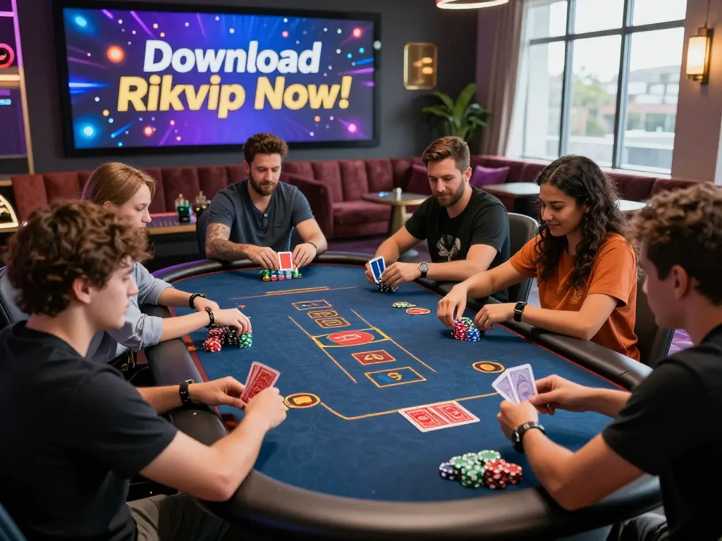 Experience thrilling moments as you tải rikvip in a lively casino environment with engaging gamers and vibrant atmosphere.