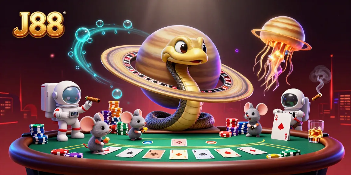 Engage with the thrilling J88 casino universe filled with astronaut mice bets and cosmic dealers.