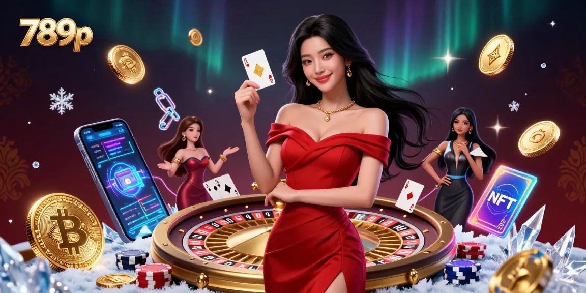 Spin the roulette wheel in style with 789p, as a glamorous woman showcases her winning hand.
