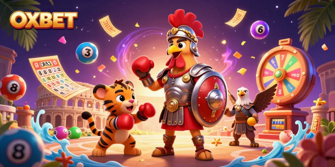 Experience thrilling betting action at OXBET with a vibrant illustration of top gaming elements.