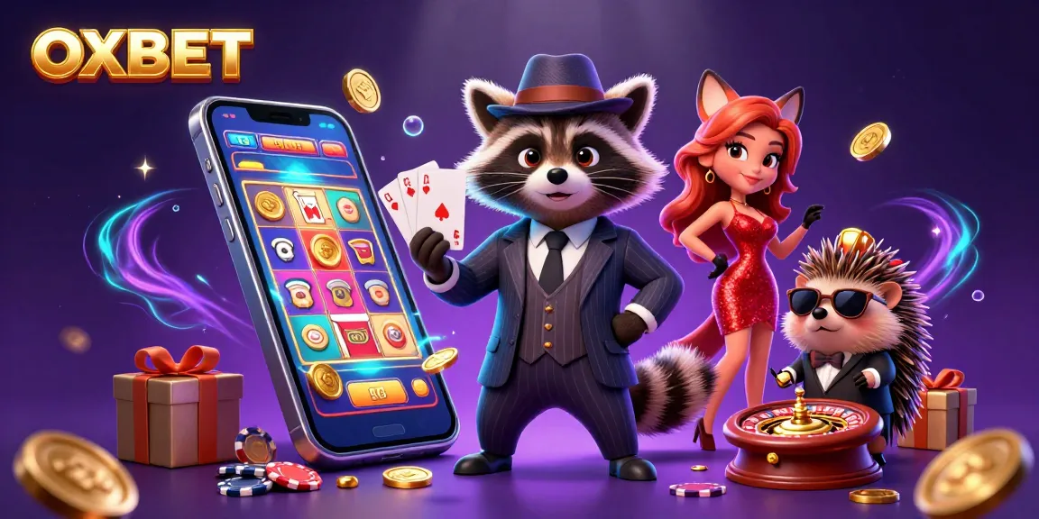 Play with OXBET's engaging casino games amidst vibrant characters and dynamic visuals.