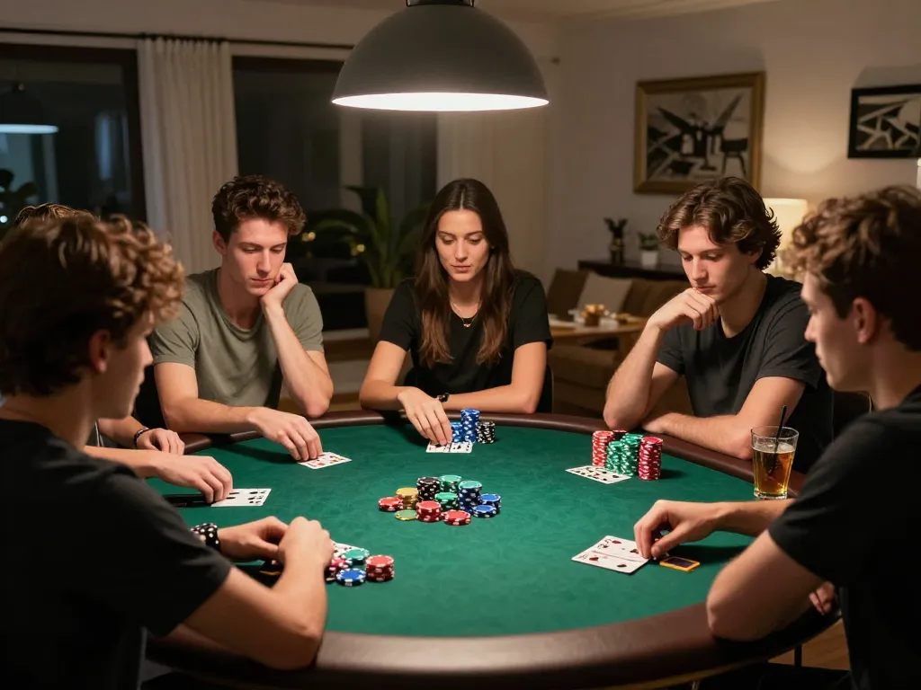 Tubidy music enhances poker night atmosphere with friends at home.