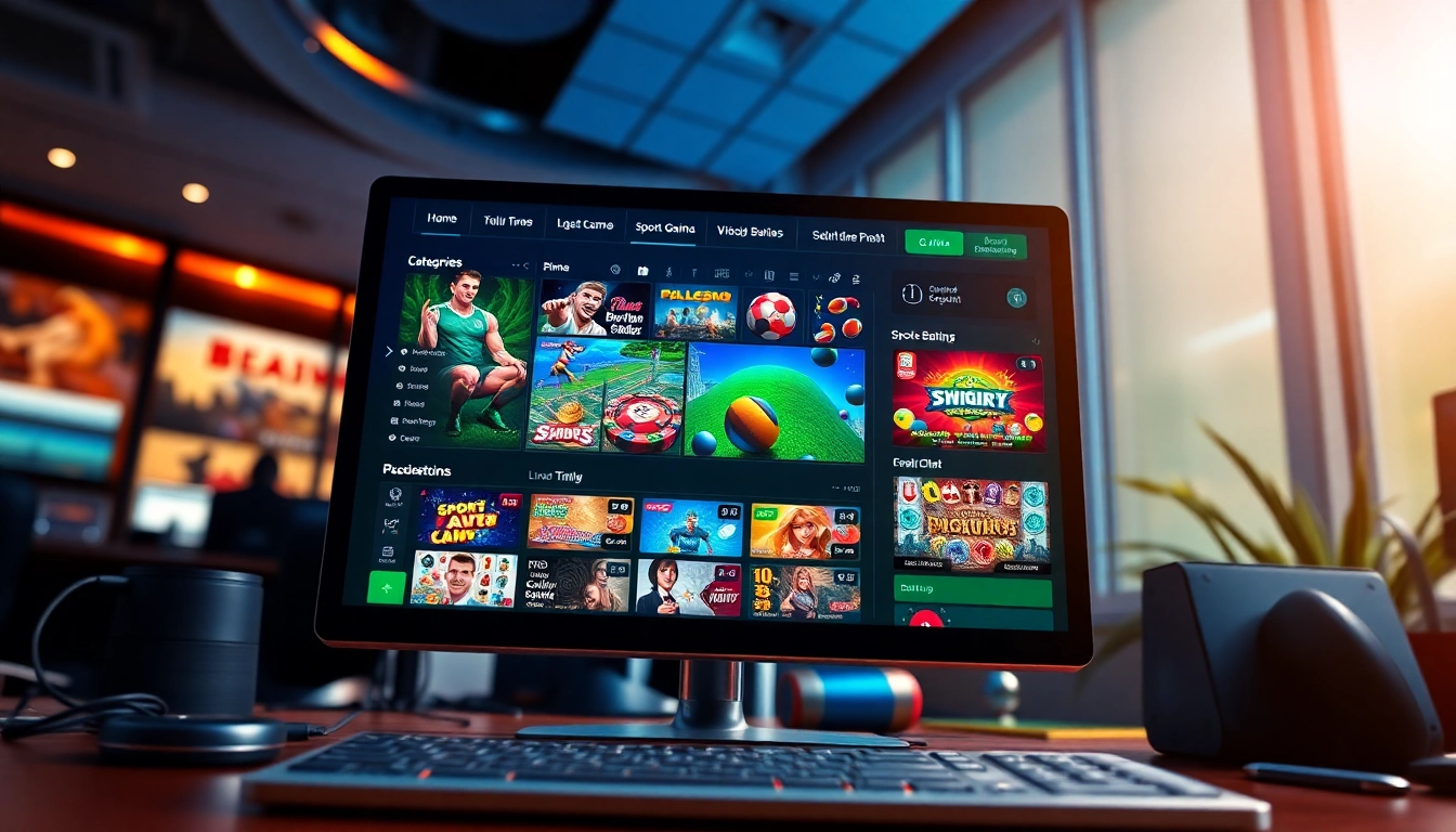 Dynamic user interface of SV 66 showcasing diverse gaming options for an engaging online experience.