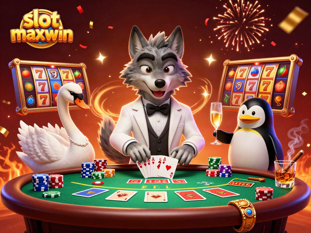Experience maximum wins with slot maxwin in this vibrant 3D casino illustration.
