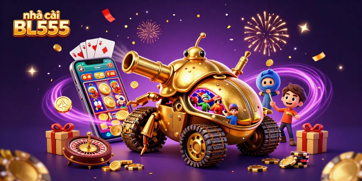 Engage with the vibrant world of nhà cái BL555 through an ultra-detailed casino-themed 3D illustration.
