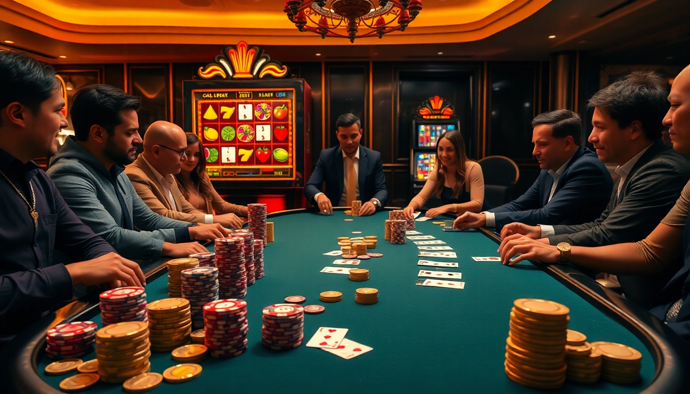 Experience thrilling gameplay at https://8kkbet.com/ amidst vibrant poker chips and luxury casino ambiance.