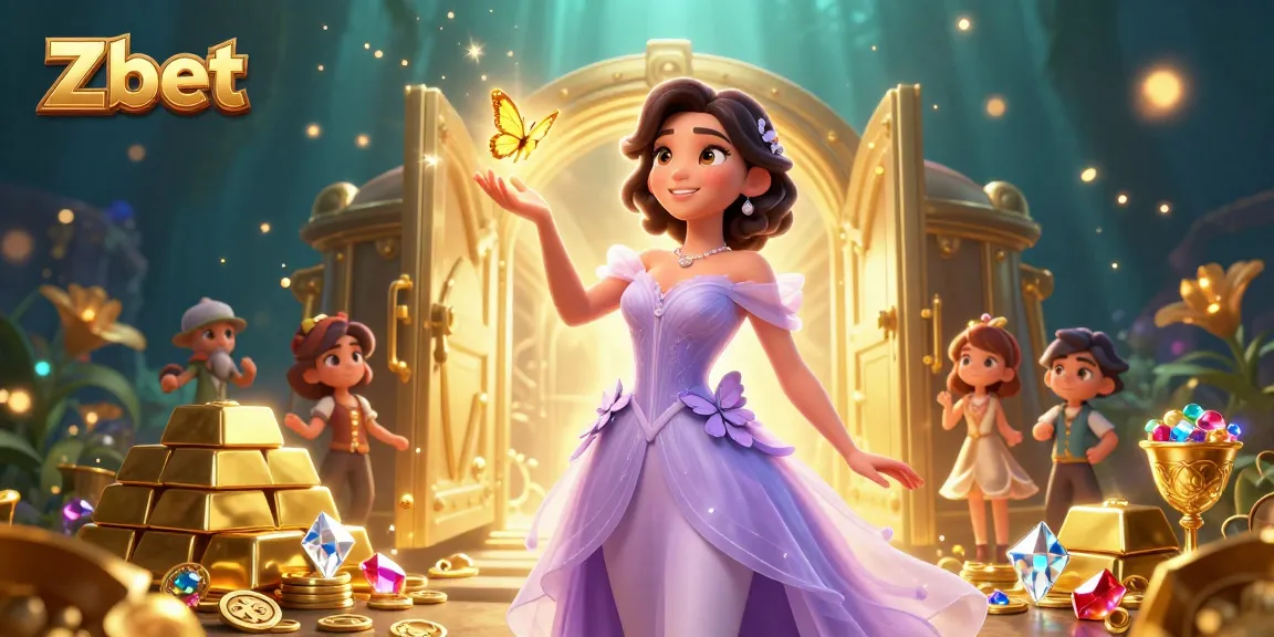 Zbet enhances your gaming experience with golden treasures and captivating visuals in this stunning 3D illustration.
