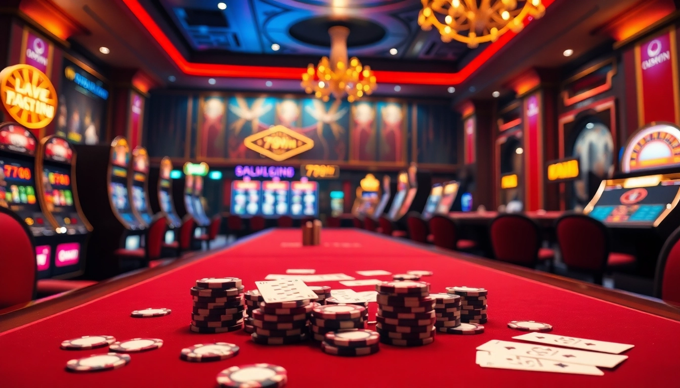 Experience the thrill of 789win đăng nhập with vibrant casino visuals showcasing excitement and professionalism.
