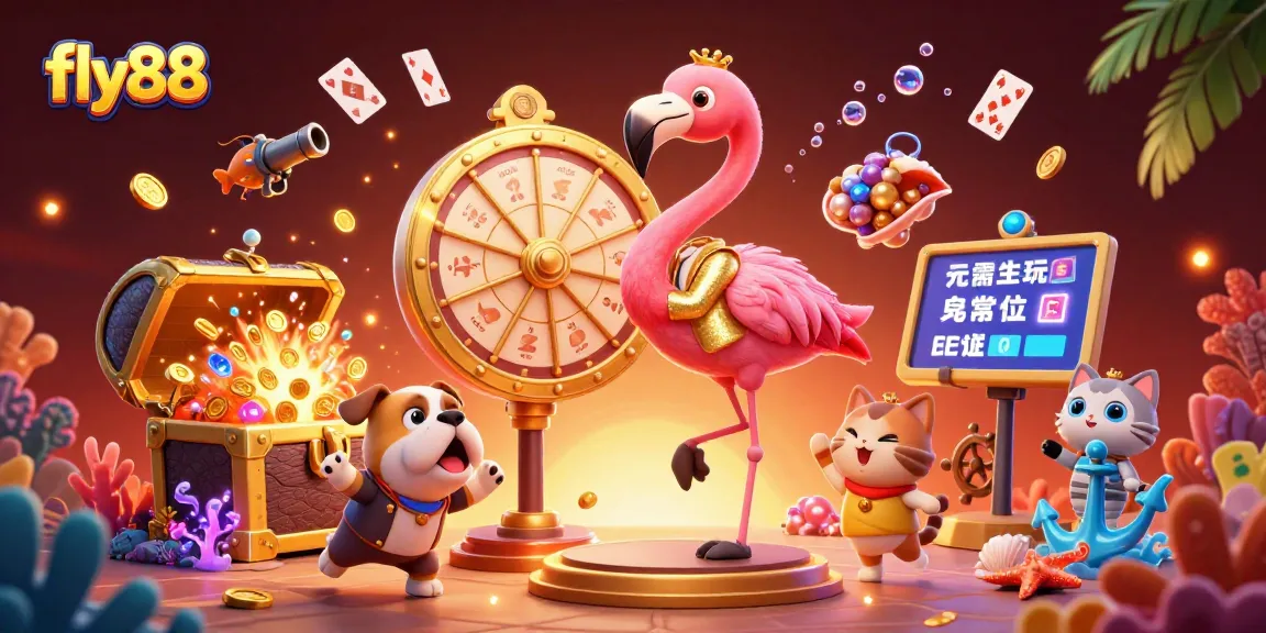Experience winning with interactive gaming at fly88, showcasing vibrant characters and dynamic casino elements.