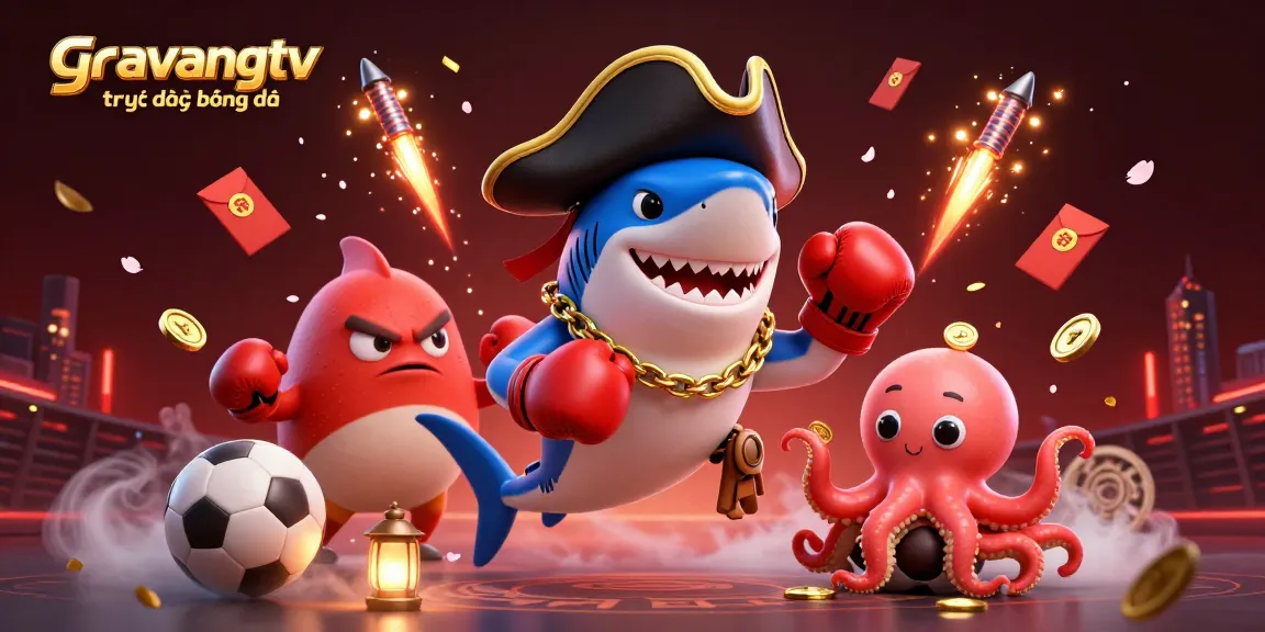 Experience gavangtv trực tiếp bóng đá in vibrant 3D with engaging characters, sports elements, and a dynamic atmosphere.