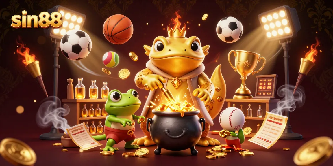 Experience sin88 with thrilling betting action featuring a golden salamander alchemist in a vibrant casino scene.