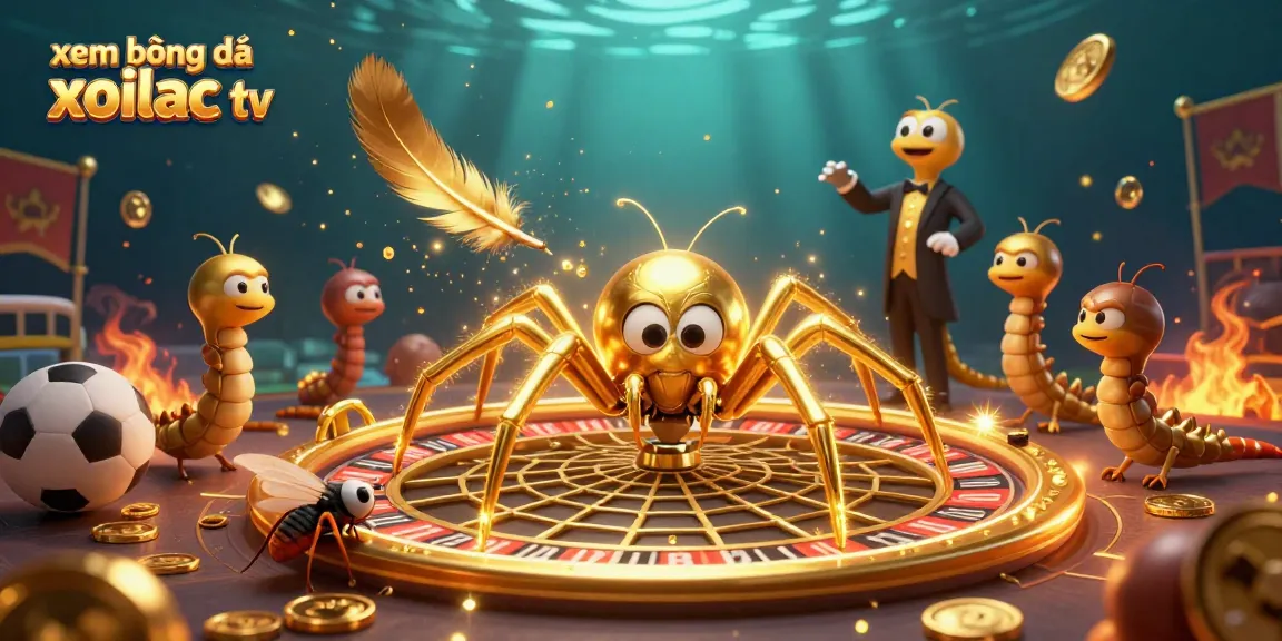 Xem bóng đá xoilac tv showcases thrilling betting action with 3D characters in a rich casino scene.