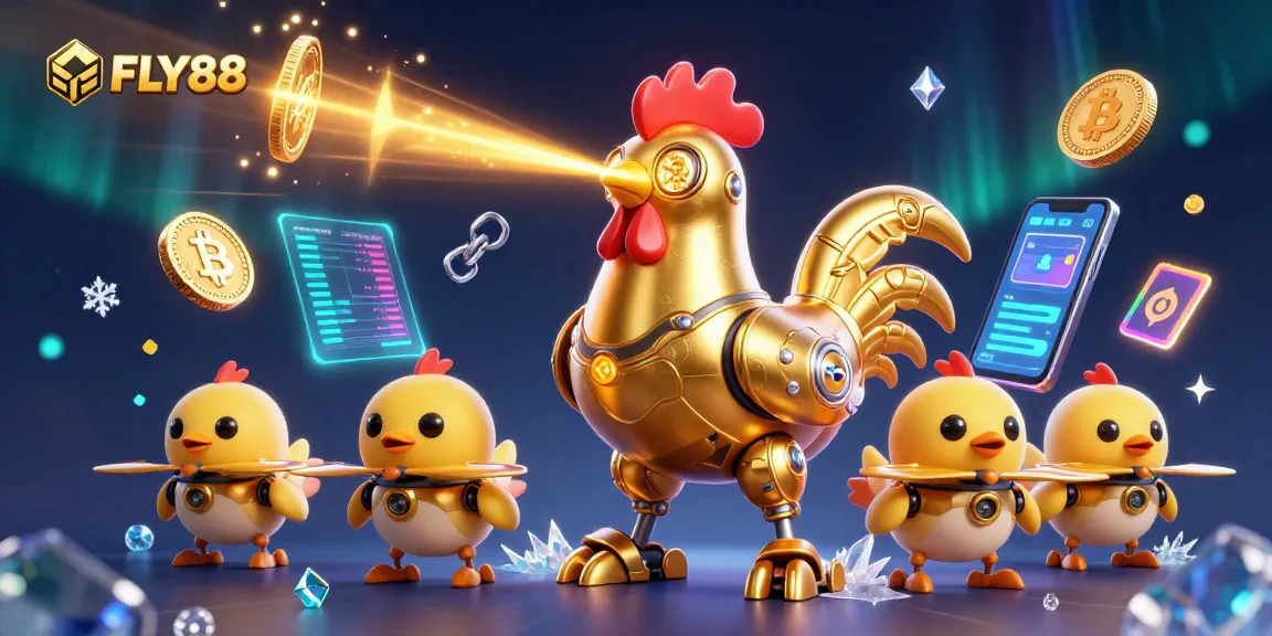 FLY88 offers high-energy gaming with unique robotic characters, cryptocurrencies, and vibrant casino elements.