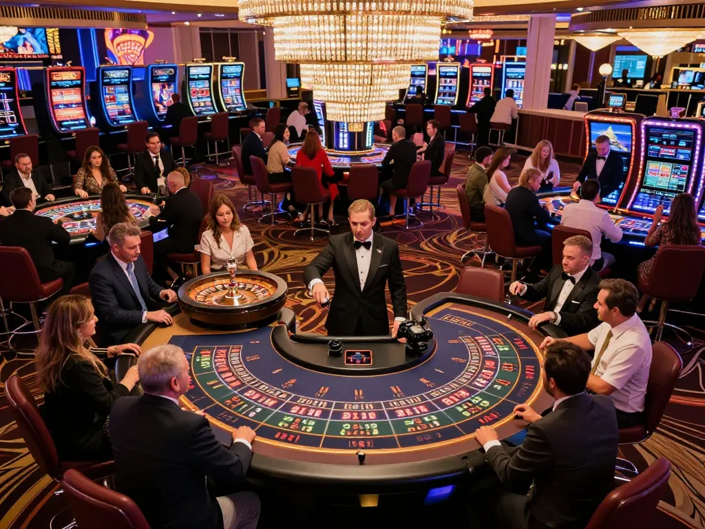 Players engaging in thrilling roulette gameplay showcasing 88xx excitement in a lively Las Vegas casino atmosphere.