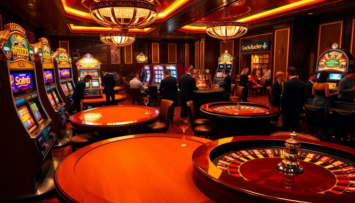 Experience high-stakes excitement at https://luck8.locker/ with vibrant casino scenes showcasing top games.