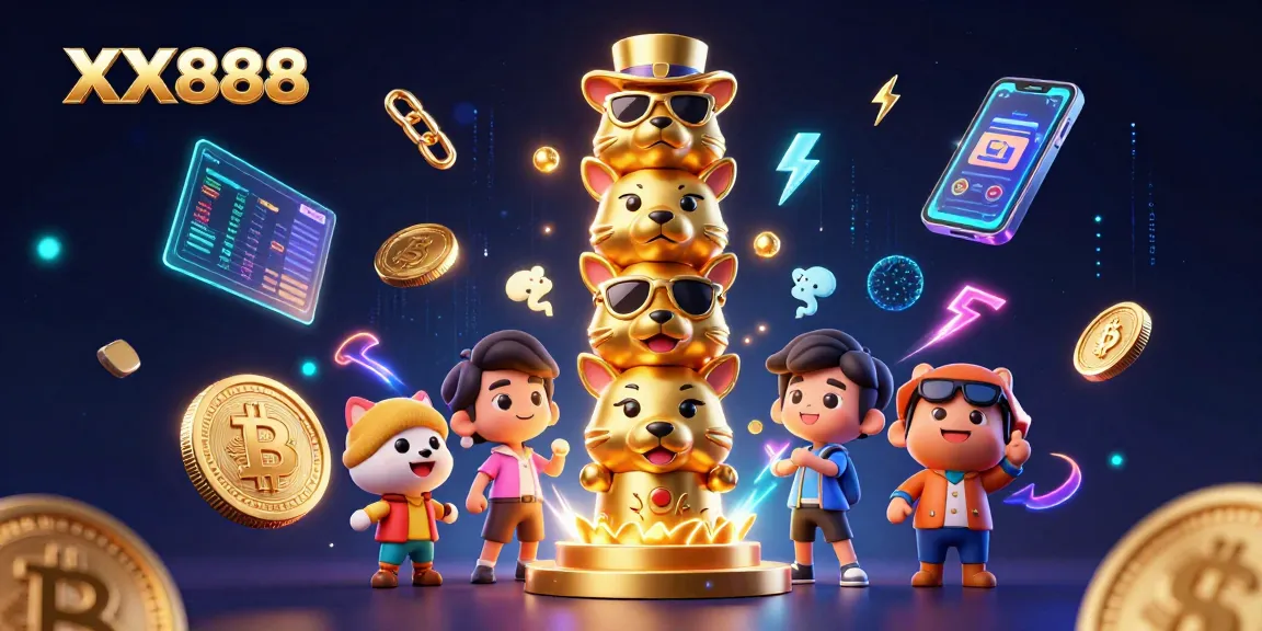 Experience the excitement of XX888's vibrant 3D casino theme featuring digital currencies and engaging game elements.
