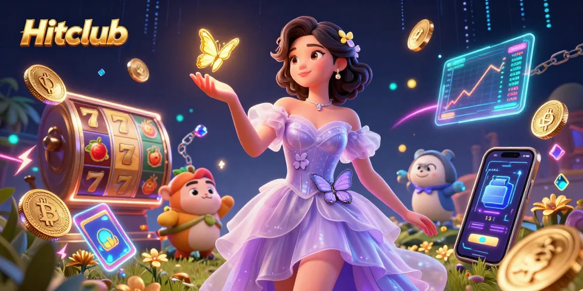 Experience thrilling wins at Hitclub with vibrant slot reels and enchanting characters.