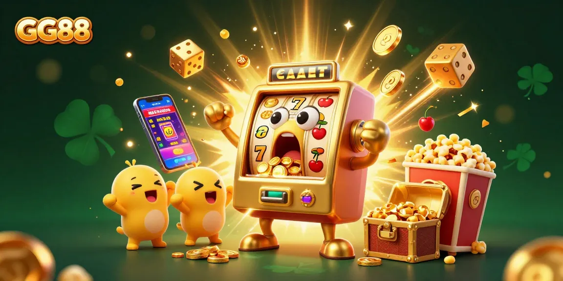 Experience the excitement of GG88 as golden slot machines celebrate their jackpot win!
