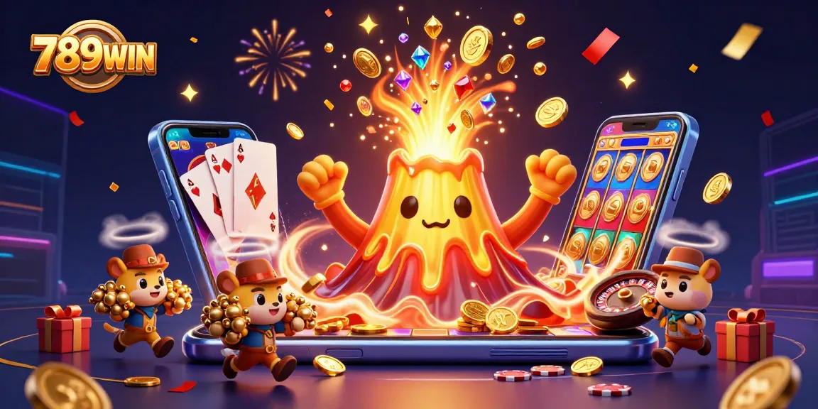 Experience big wins with 789WIN in our thrilling casino adventure illustration.
