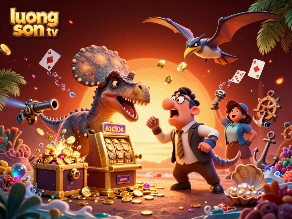 Catch exciting jackpots with luong son tv while pachycephalosaurus and friends create a thrilling casino scene.