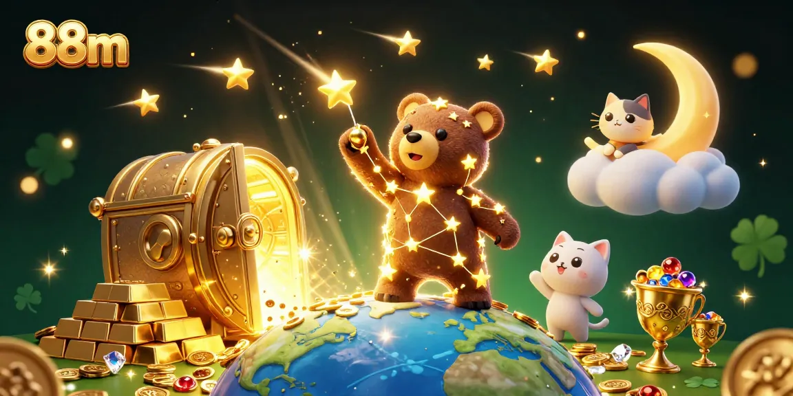 88m captivates players with a magical casino scene filled with treasures and vibrant characters.
