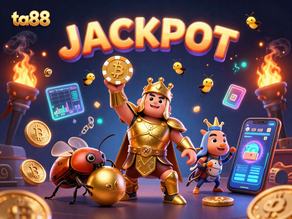 Experience wins at ta88 casino with vibrant characters, exciting gameplay, and unique cryptocurrency elements.