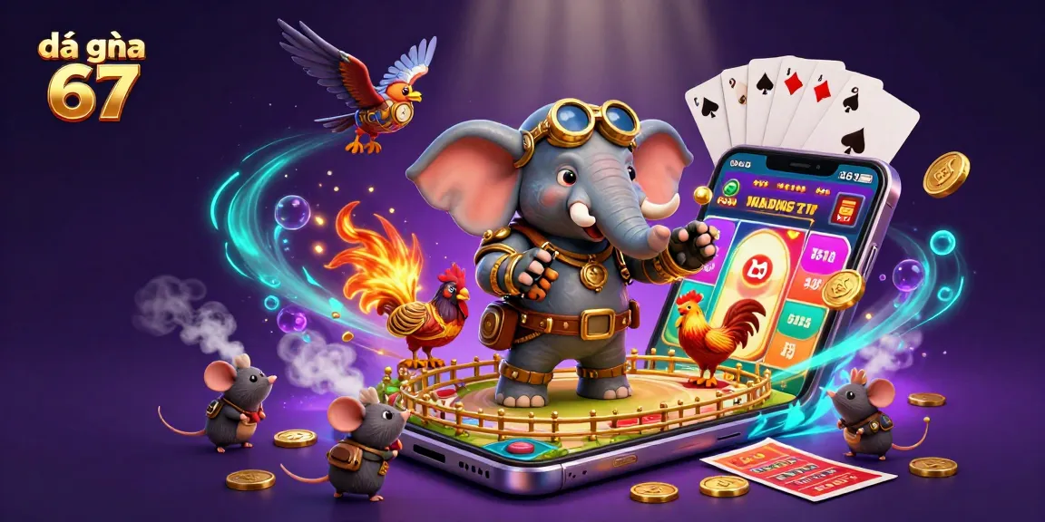 Engage in thrilling đá gà 67 cockfighting action amid a dynamic 3D casino scene.