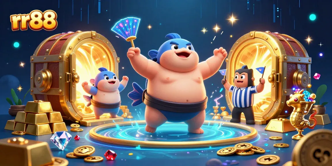 Engage in thrilling gameplay at rr88 with dynamic casino elements featuring a puffed fugu in an underwater scene.