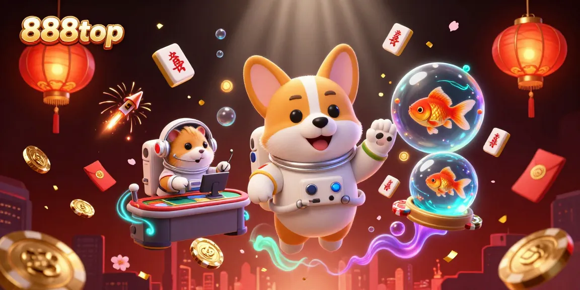 Engage with 888top in a vibrant space casino featuring animated characters and exciting elements.