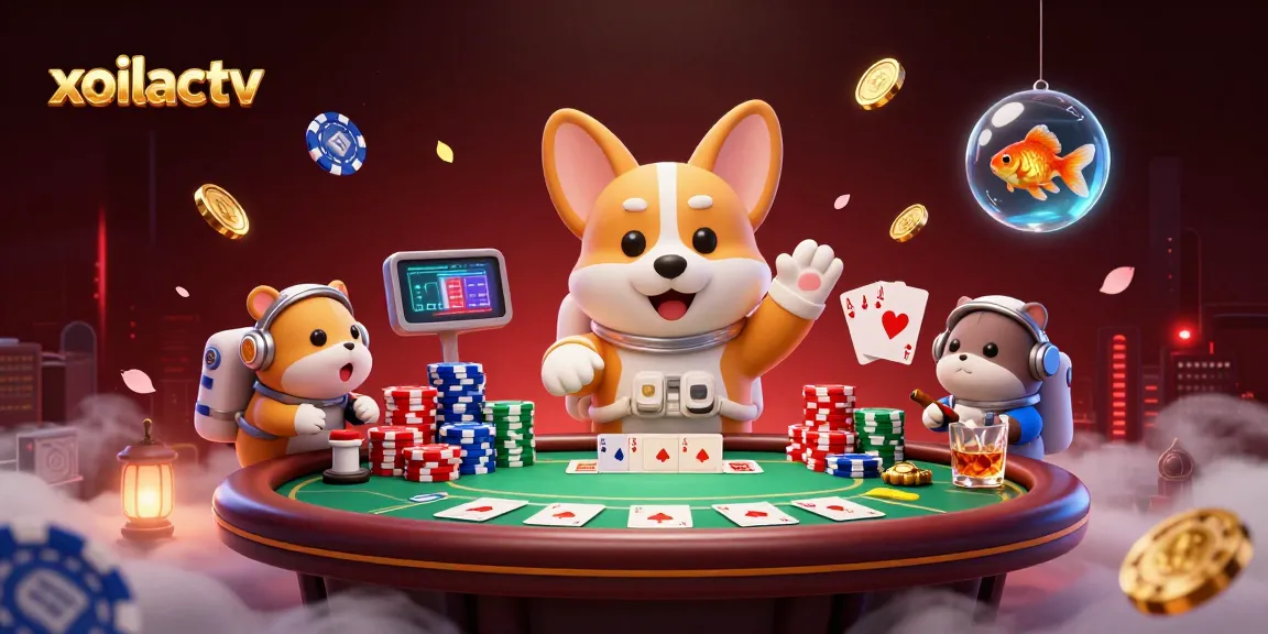 Experience immersive gaming with xoilactv through a dynamic space casino scene.