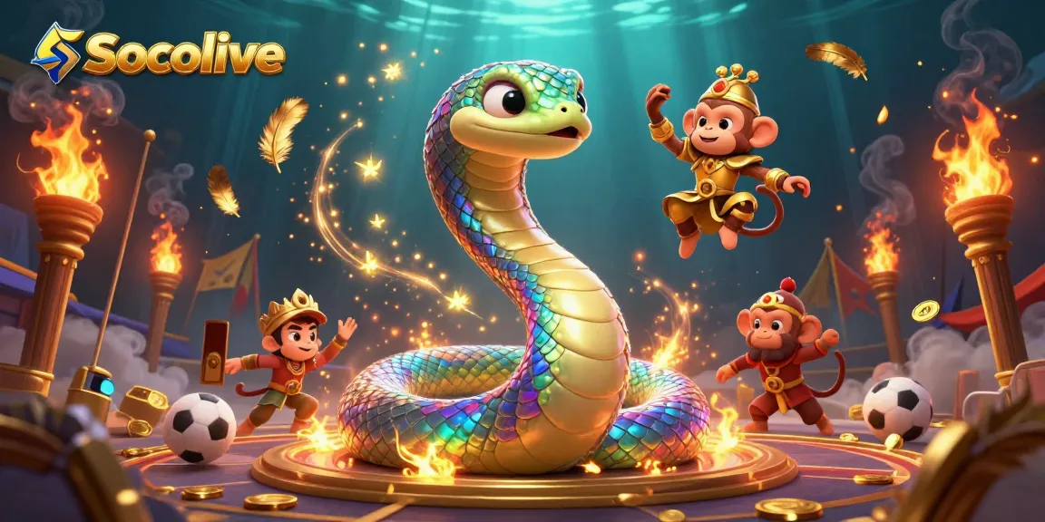 Engage in thrilling sports betting excitement with Socolive's vibrant scene showcasing dynamic characters and immersive action.