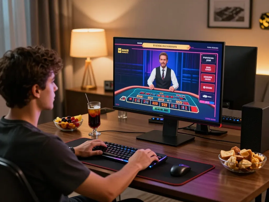 Engaged player at nhà cái xx88 live casino, showcasing dynamic gameplay and strategic betting atmosphere