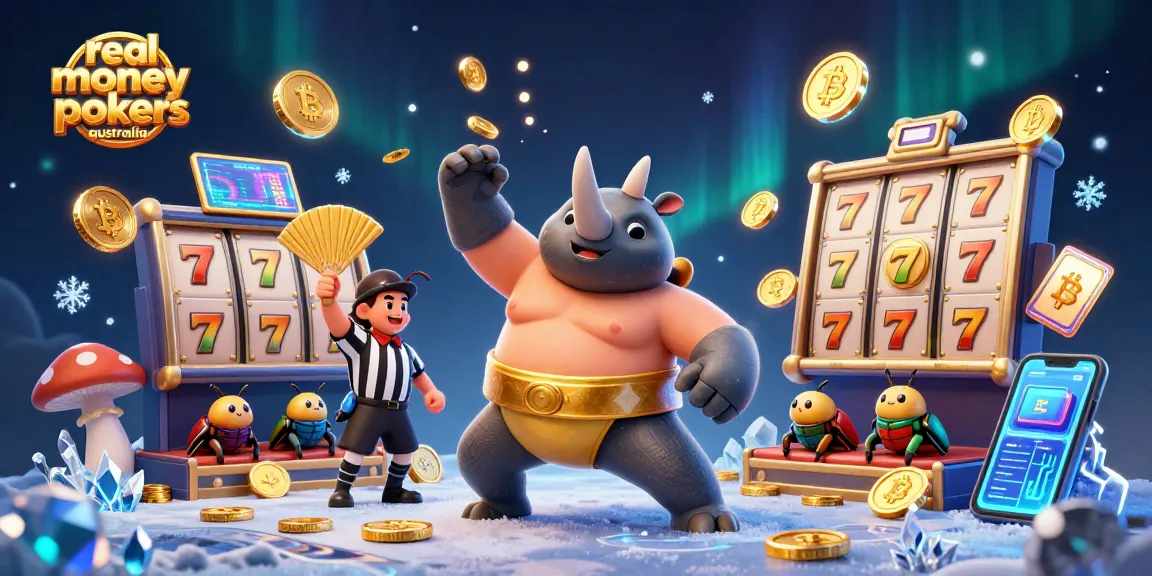 Watch the excitement with real money pokies Australia as the sumo beetle champion sends coins flying!