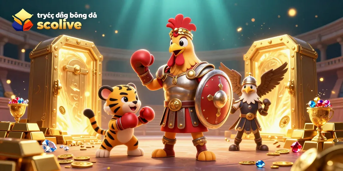 Experience the thrill of trực tiếp bóng đá socolive with a rich 3D digital illustration of a poker-themed arena.