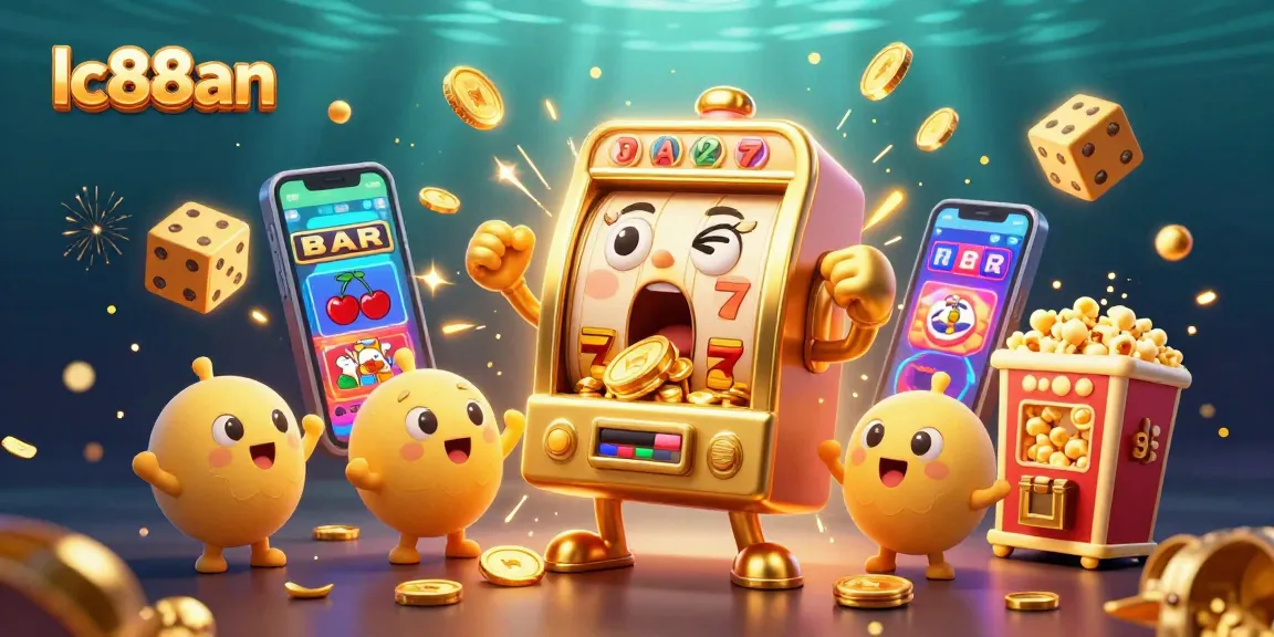 Experience the excitement at lc88an's jackpot with a thrilling 3D slot machine explosion, showcasing vibrant casino elements.