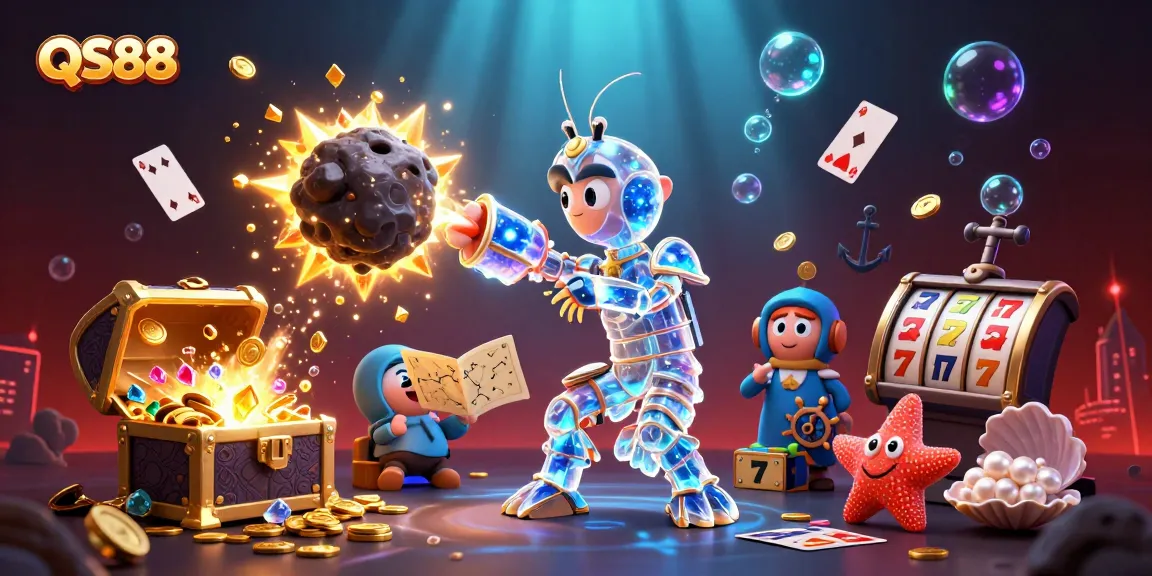 Engage in thrilling gameplay at QS88 with a vibrant underwater casino scene showcasing action and excitement.