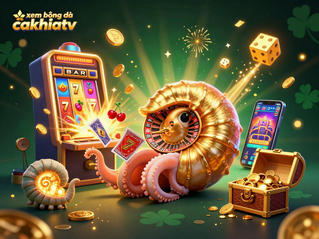 xem bóng đá cakhiatv captures the thrill of gambling with a vibrant 3D casino scene filled with dynamic characters and explosive game elements