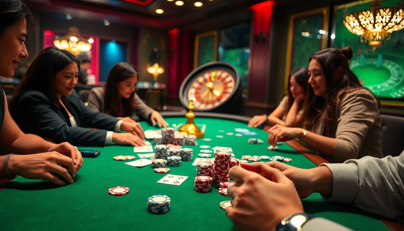 Enjoying the excitement of the go8 game at a luxurious casino table with vibrant poker chips.