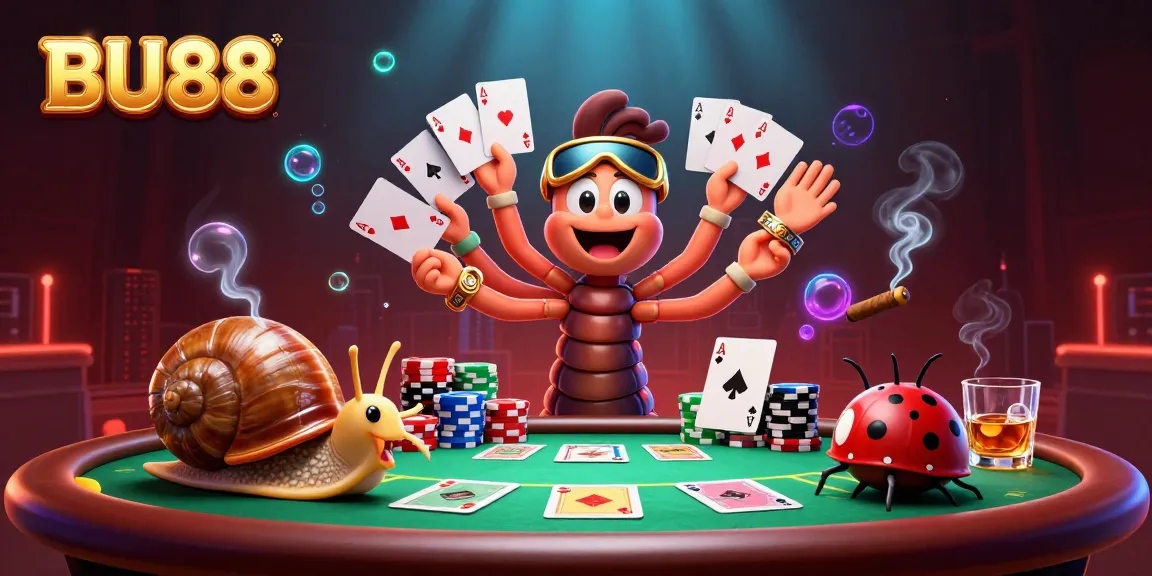 Experience the vibrant BU88 poker action with our animated dealer and high-roller characters!