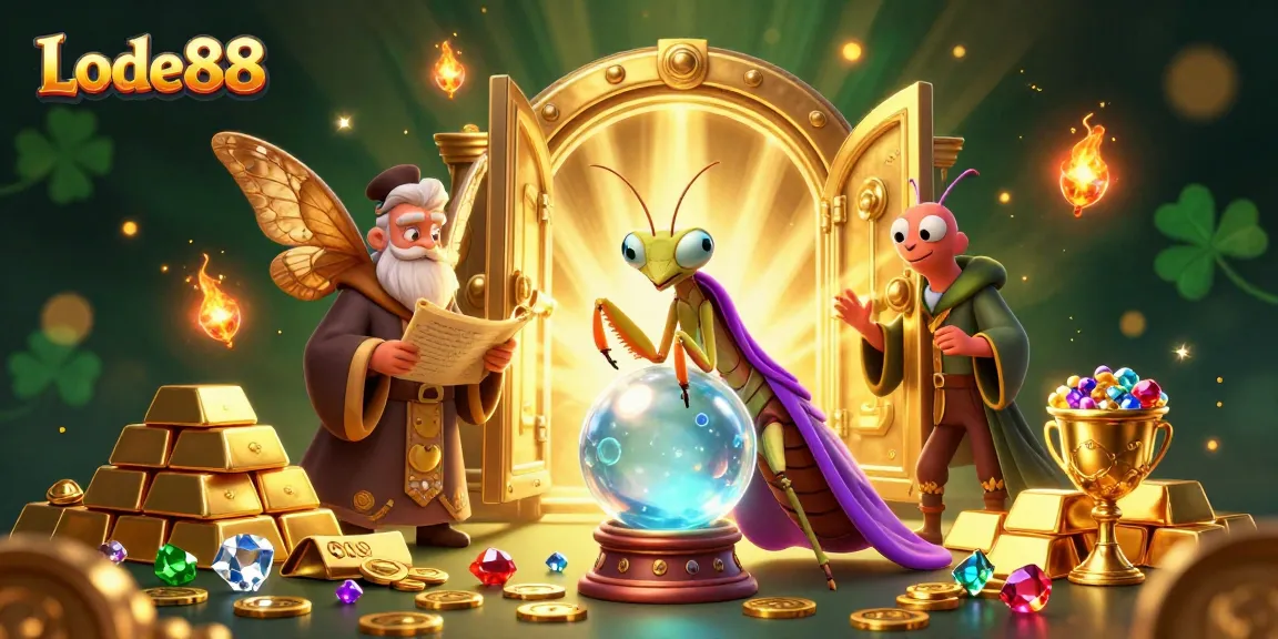 Experience winning strategies at Lode88 with captivating fortune teller characters and shimmering treasures.