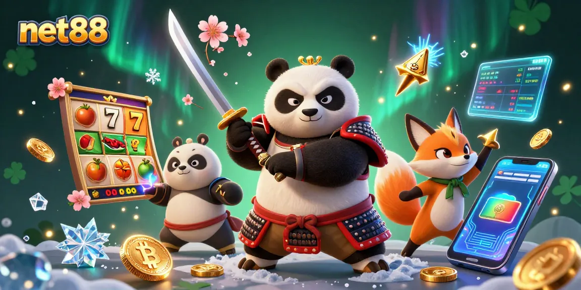 Join the action at net88 with exciting slot reels and vibrant characters, ready for thrilling gameplay.