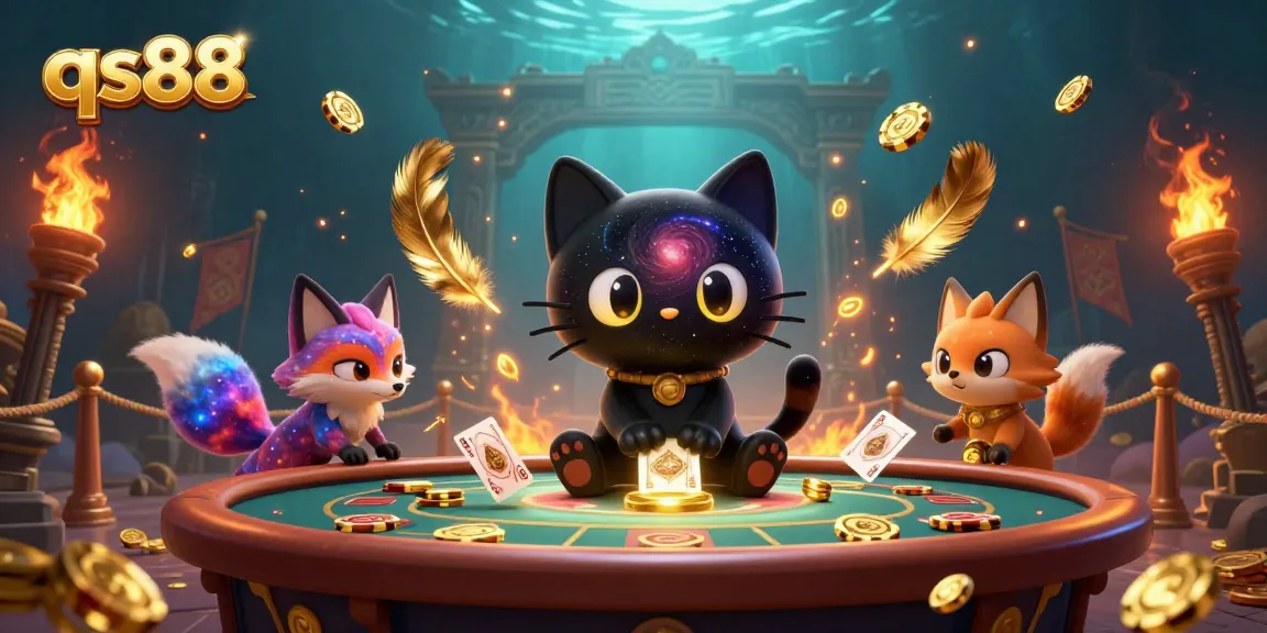 Experience thrilling bets at qs88 with captivating cosmic characters and vibrant casino elements.