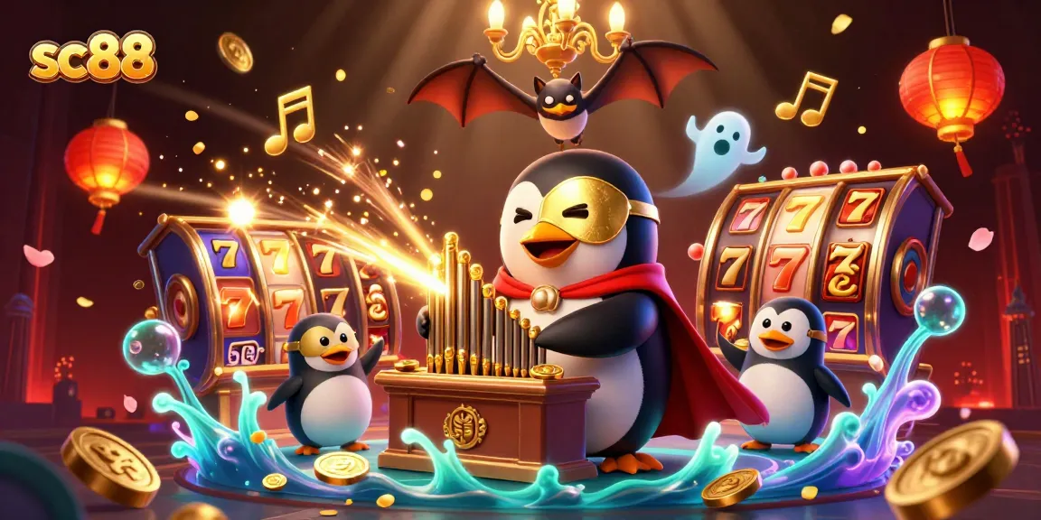 Experience lively gameplay at sc88 with dynamic slot action, vibrant characters, and festive decorations.