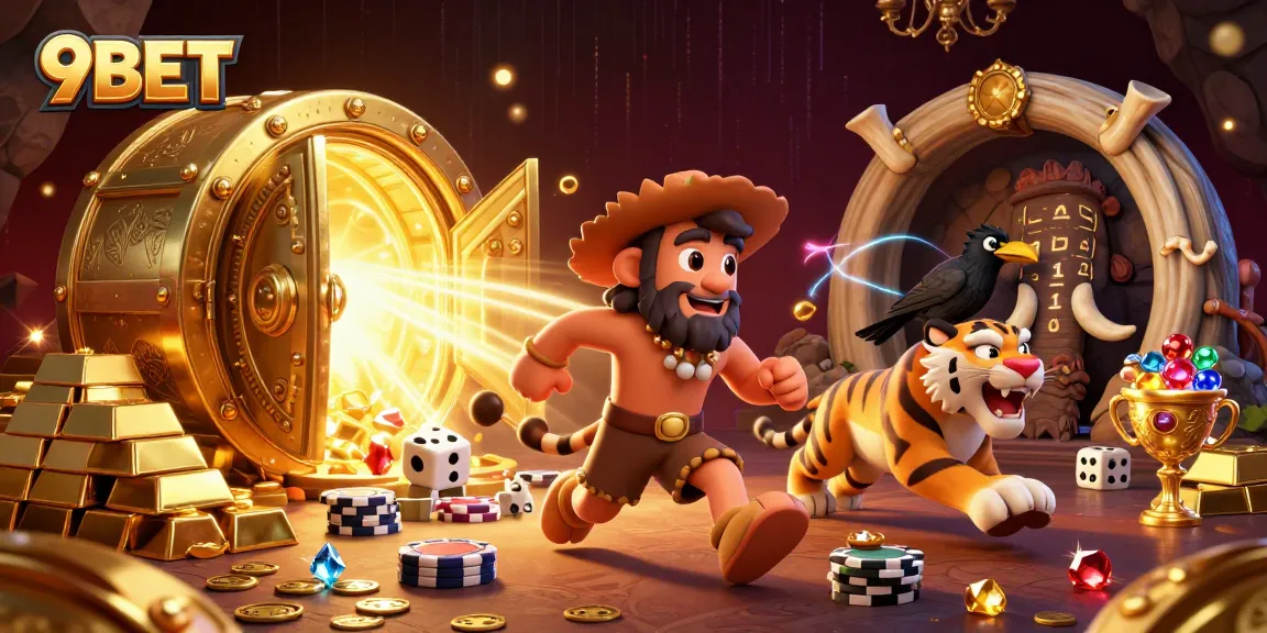 9BET delivers thrilling bone dice and poker gaming in a prehistoric casino setting.