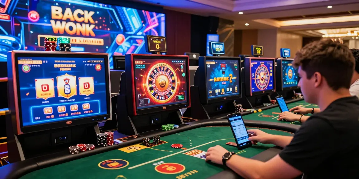 Giocatori coinvolti che si divertono con i giochi dei casinò non AAMS su dispositivi mobili con grafiche colorate e bonus allettanti.